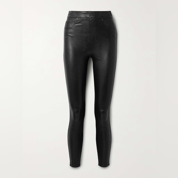 SPANX Like Leather faux stretch-leather pants size large - Picture 1 of 12